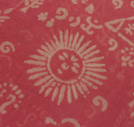 Sushila Vintage Peach Indian Saree 100% Pure Silk Printed Soft Sari Craft Fabric