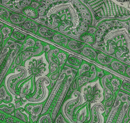 Sushila Vintage White Saree 100% Pure Silk Printed Floral Soft Craft Fabric