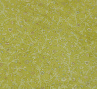 Sushila Vintage Green Saree 100% Pure Silk Printed Floral Soft 5 YD Craft Fabric