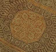 Sushila Vintage Brown Saree 100% Pure Silk Printed Floral Soft Craft Fabric