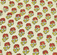 Sushila Vintage Cream Saree 100% Pure Silk Printed Floral Soft Craft Fabric