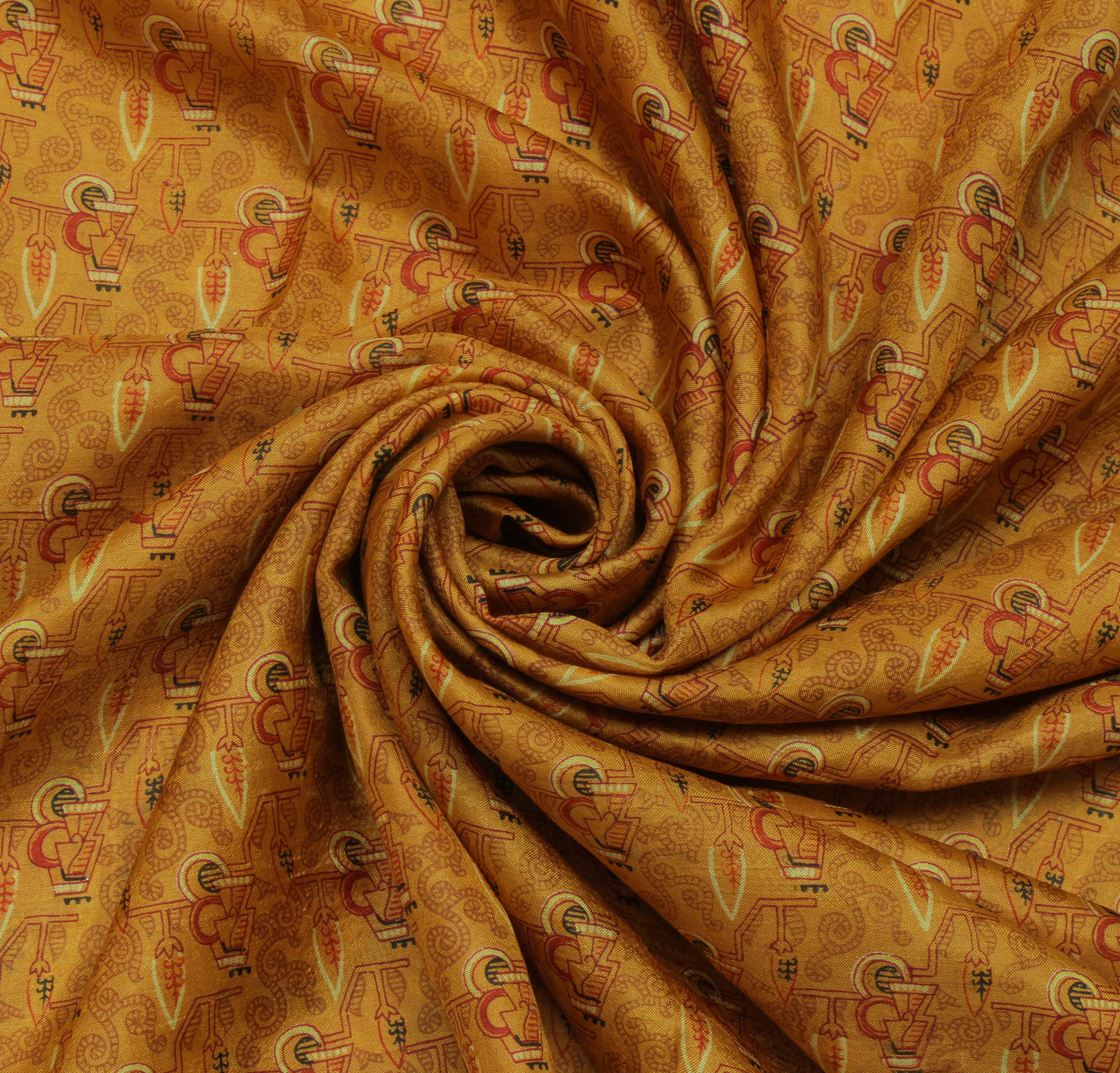 Sushila Vintage Green Indian Saree 100% Pure Silk Printed Soft Craft Sari Fabric