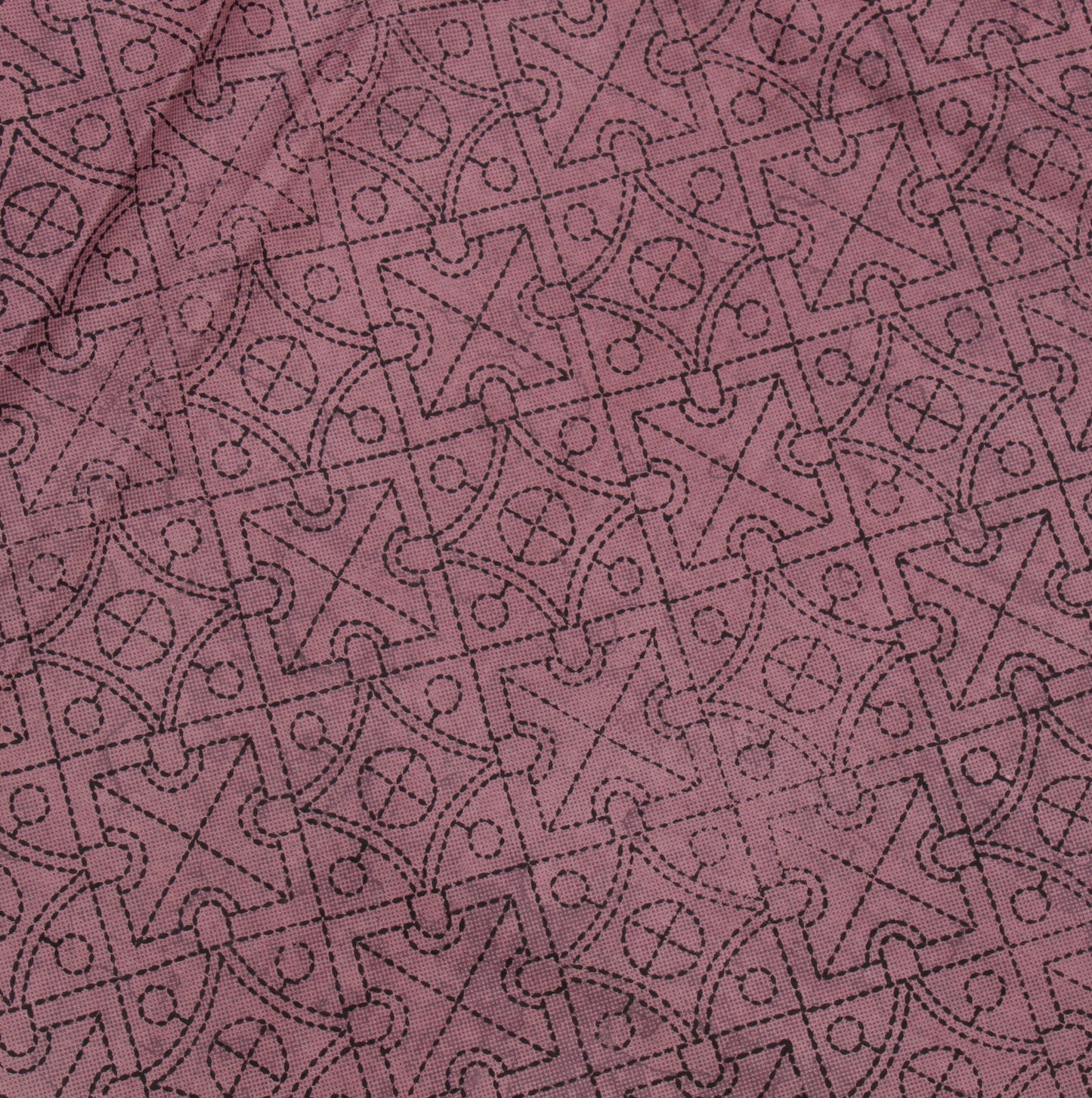Sushila Vintage Mauve Saree 100% Pure Silk Printed Soft Craft 5 Yard Sari Fabric