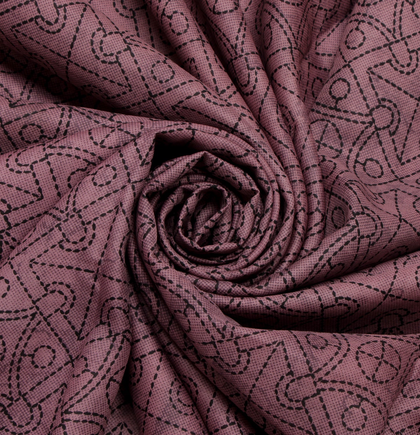 Sushila Vintage Mauve Saree 100% Pure Silk Printed Soft Craft 5 Yard Sari Fabric