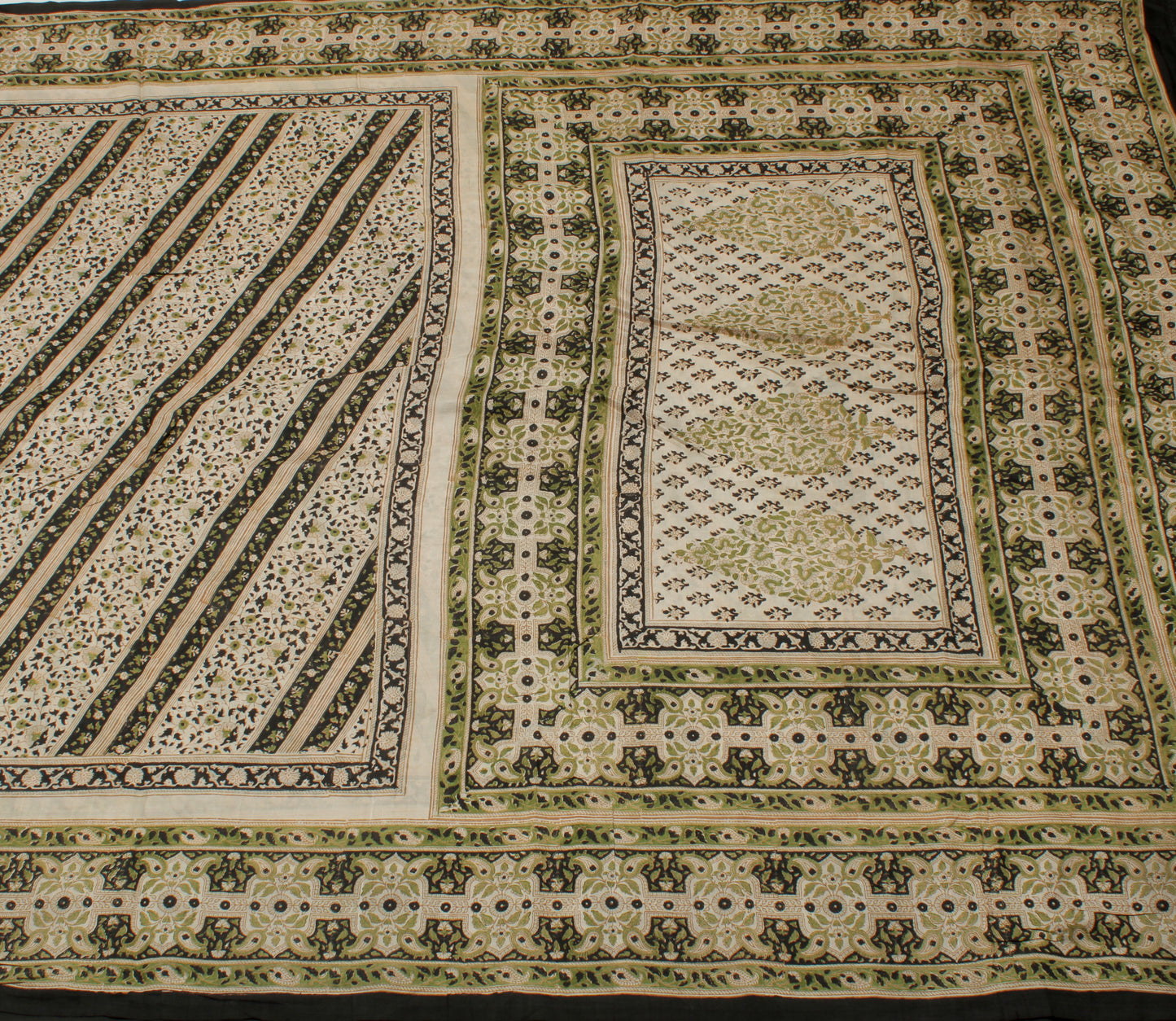 Sushila Vintage Indian Saree 100% Pure Silk Printed Floral Soft Craft Fabric