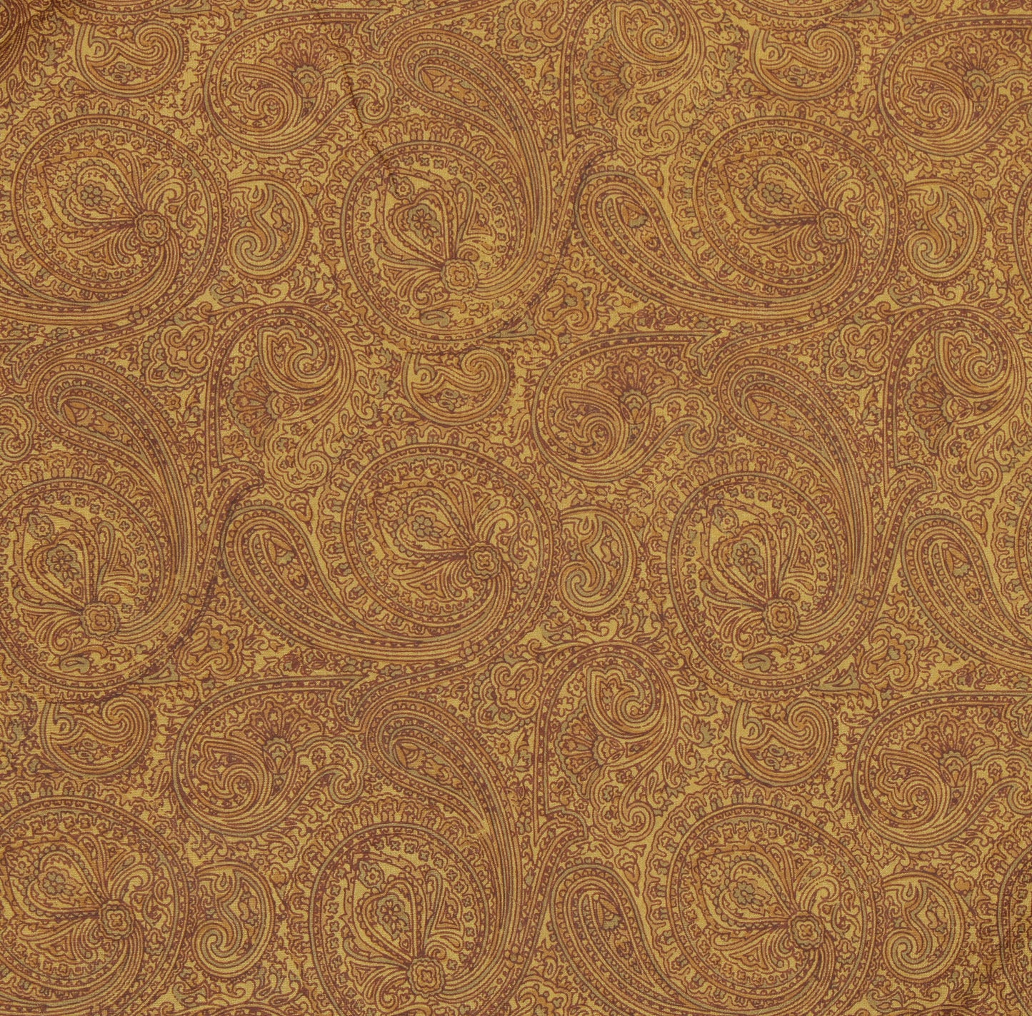 Sushila Vintage Mustard Saree 100% Pure Silk Printed & Woven Soft Craft Fabric