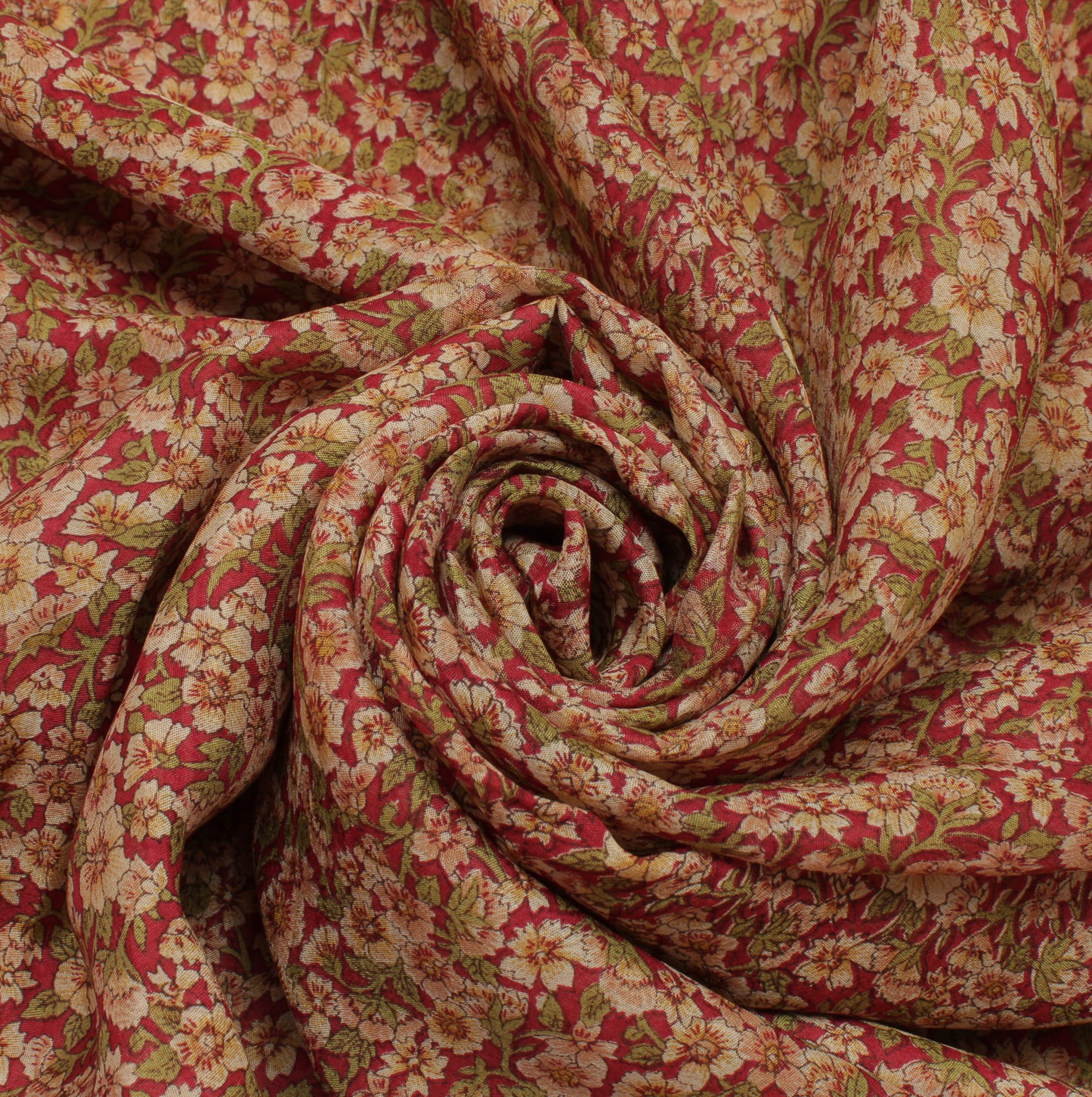 Sushila Vintage Indian Saree 100% Pure Silk Printed Floral Soft Craft Fabric