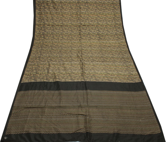 Sushila Vintage Multi-Color Saree Pure Silk Printed Floral Soft Craft Fabric
