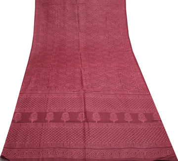 Sushila Vintage Indian Saree 100% Pure Silk Printed Paisley Soft Craft Fabric