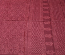 Sushila Vintage Indian Saree 100% Pure Silk Printed Paisley Soft Craft Fabric