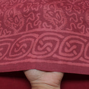 Sushila Vintage Indian Saree 100% Pure Silk Printed Paisley Soft Craft Fabric