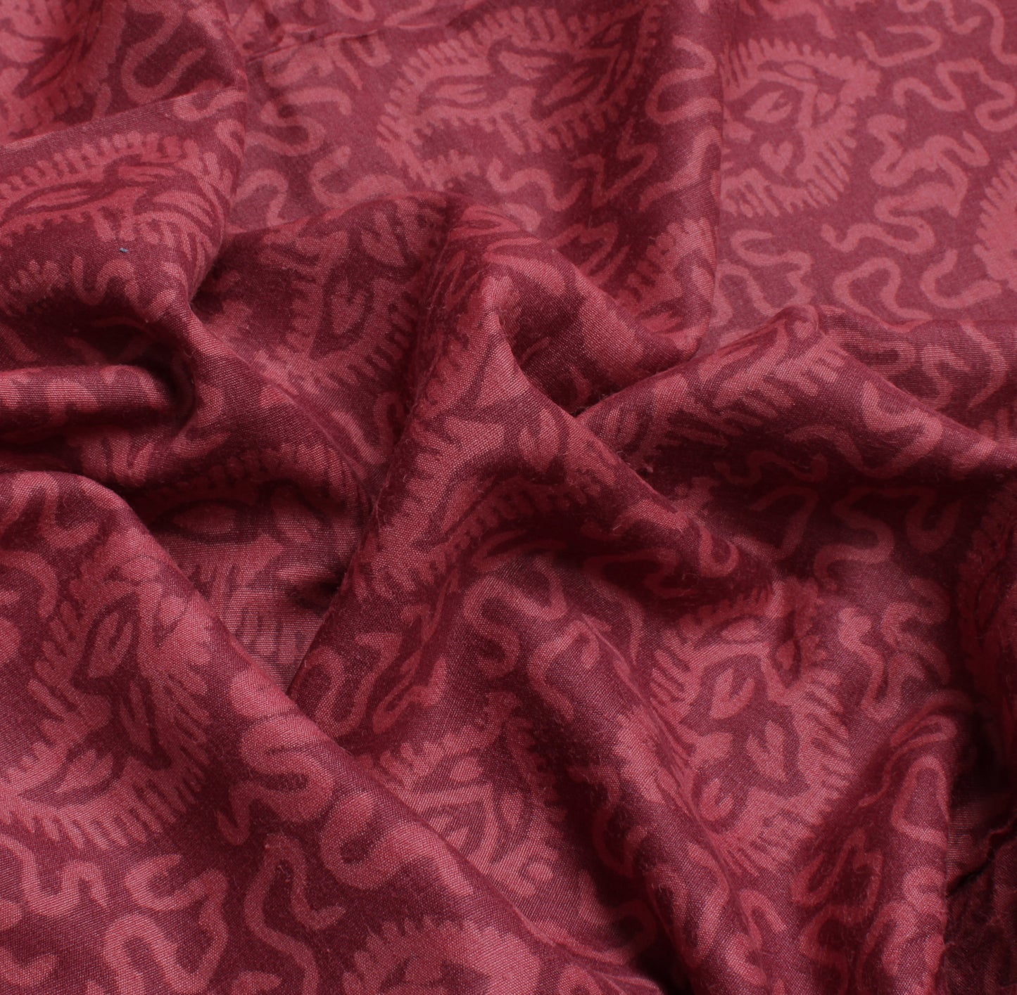 Sushila Vintage Indian Saree 100% Pure Silk Printed Paisley Soft Craft Fabric