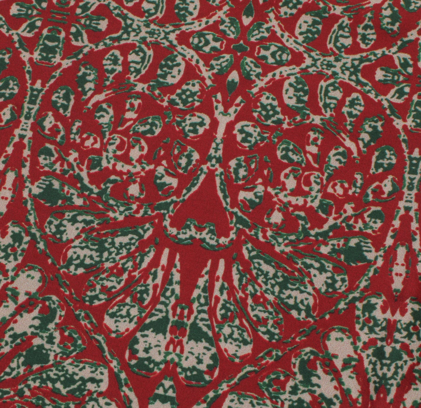 Sushila Vintage Maroon Indian Saree Blend Silk Printed Floral Soft Craft Fabric
