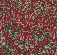 Sushila Vintage Maroon Indian Saree Blend Silk Printed Floral Soft Craft Fabric