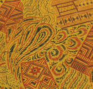Sushila Vintage Mustard Indian Saree 100% Pure Silk Printed Soft Craft Fabric