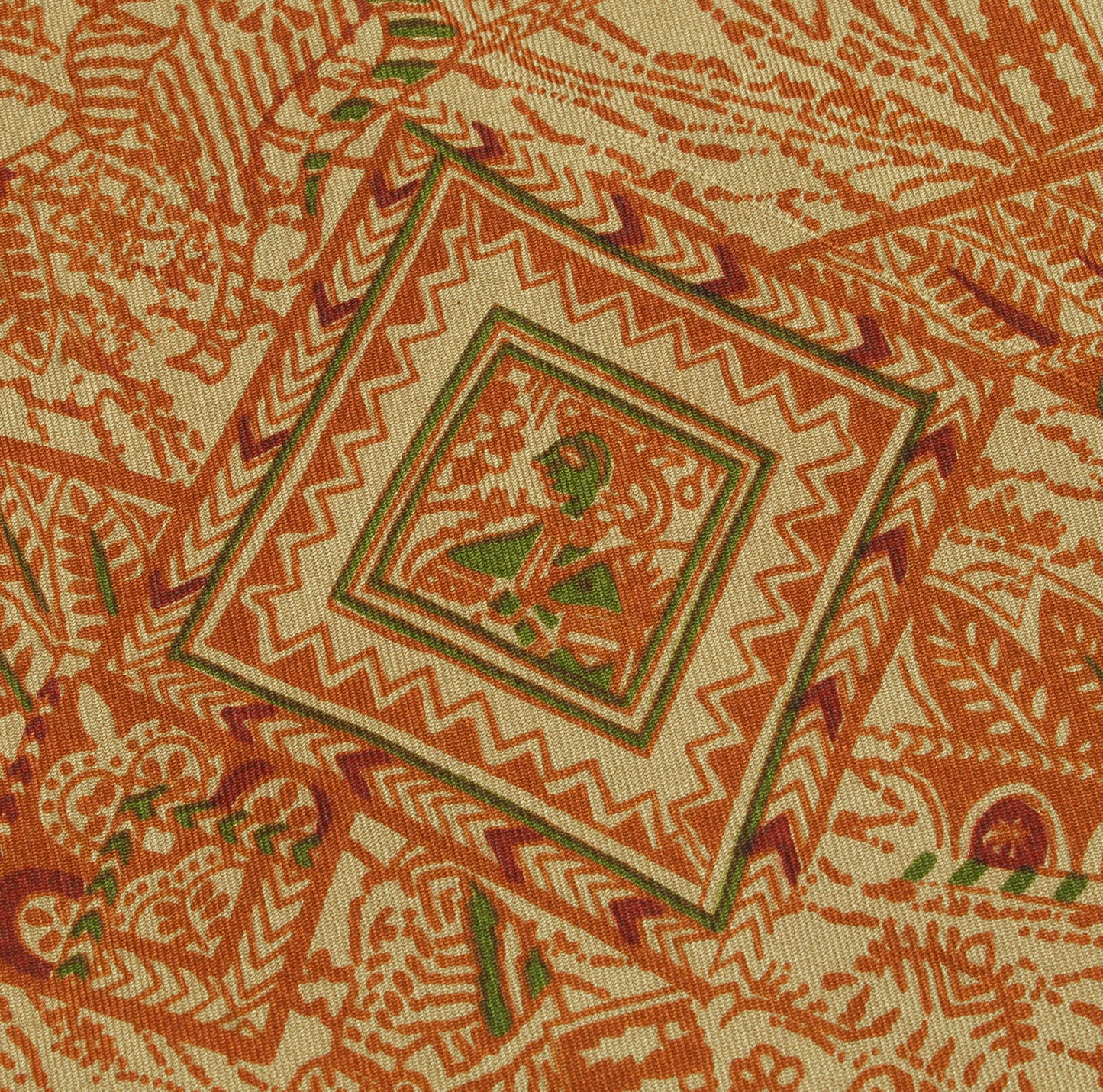 Sushila Vintage Cream Indian Saree 100% Pure Silk Printed Soft Craft Fabric