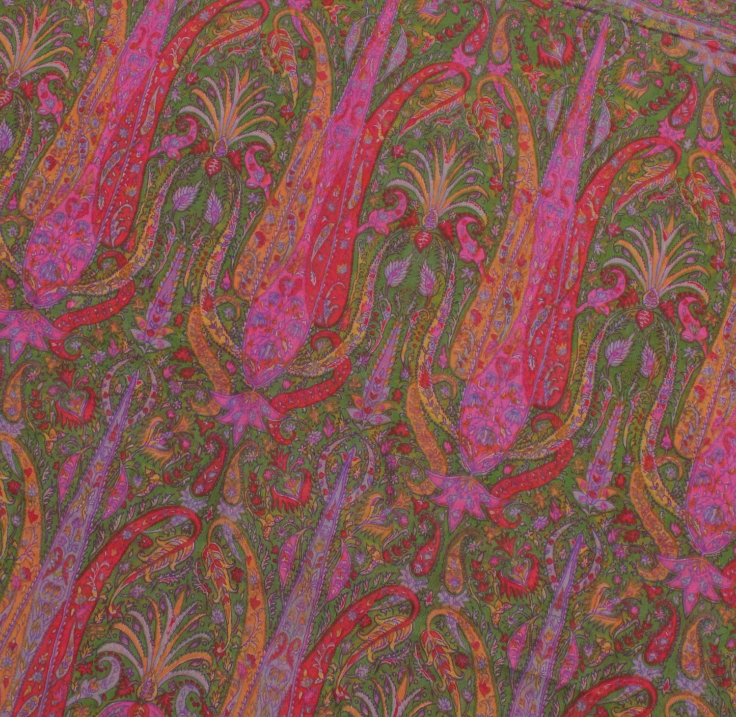 Sushila Vintage Pink Saree 100% Pure Chiffon Printed Floral Soft Craft Fabric