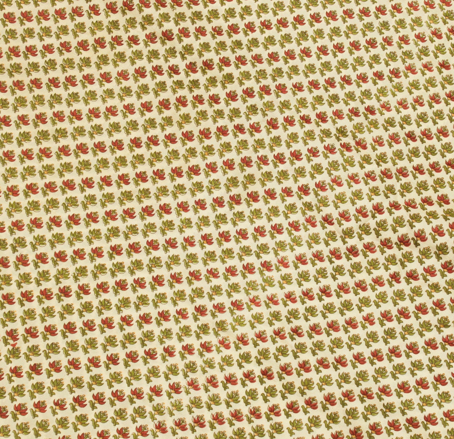 Sushila Vintage Cream Saree 100% Pure Silk Printed Floral Soft Craft Fabric