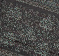 Sushila Vintage Indian Saree 100% Pure Silk Printed Floral Soft Craft Fabric