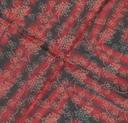 Sushila Vintage Indian Saree 100% Pure Silk Printed Floral Soft Craft Fabric