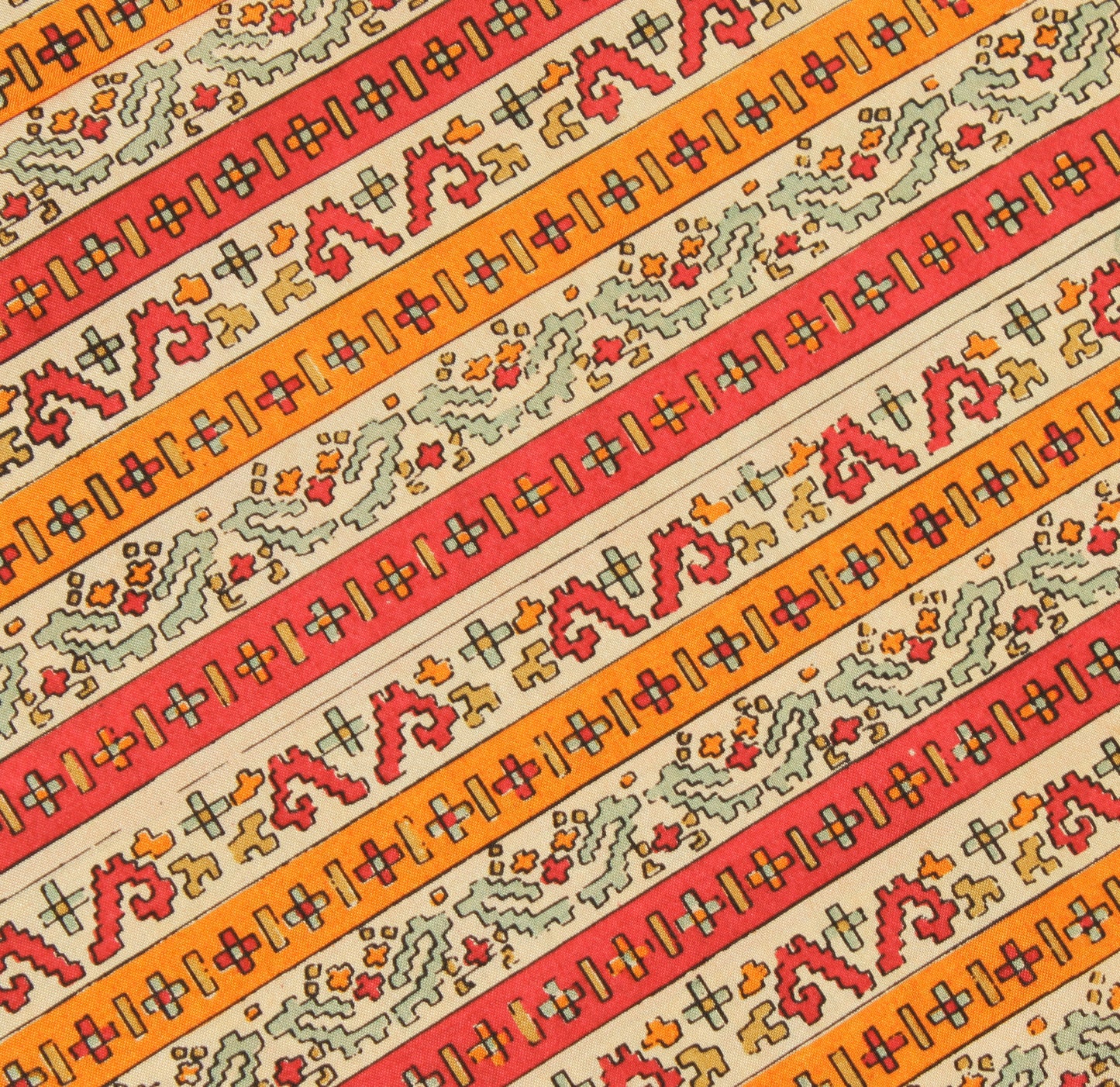 Sushila Vintage Cream Saree 100% Pure Silk Printed Floral Soft Craft Fabric
