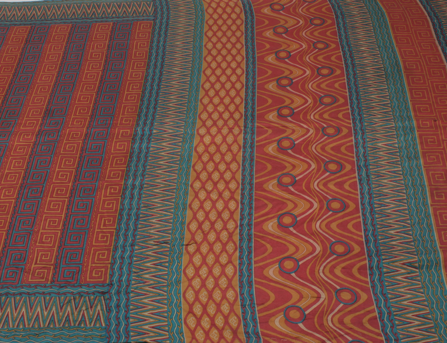 Sushila Vintage Indian Saree 100% Pure Silk Printed Soft Craft 5 Yard Fabric