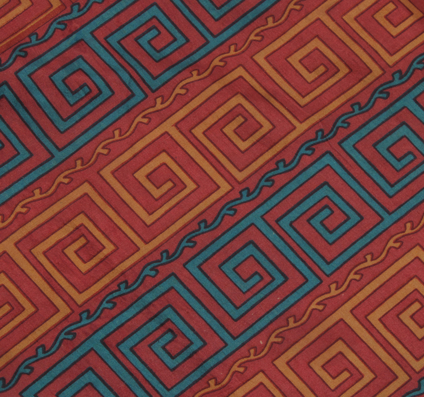 Sushila Vintage Indian Saree 100% Pure Silk Printed Soft Craft 5 Yard Fabric