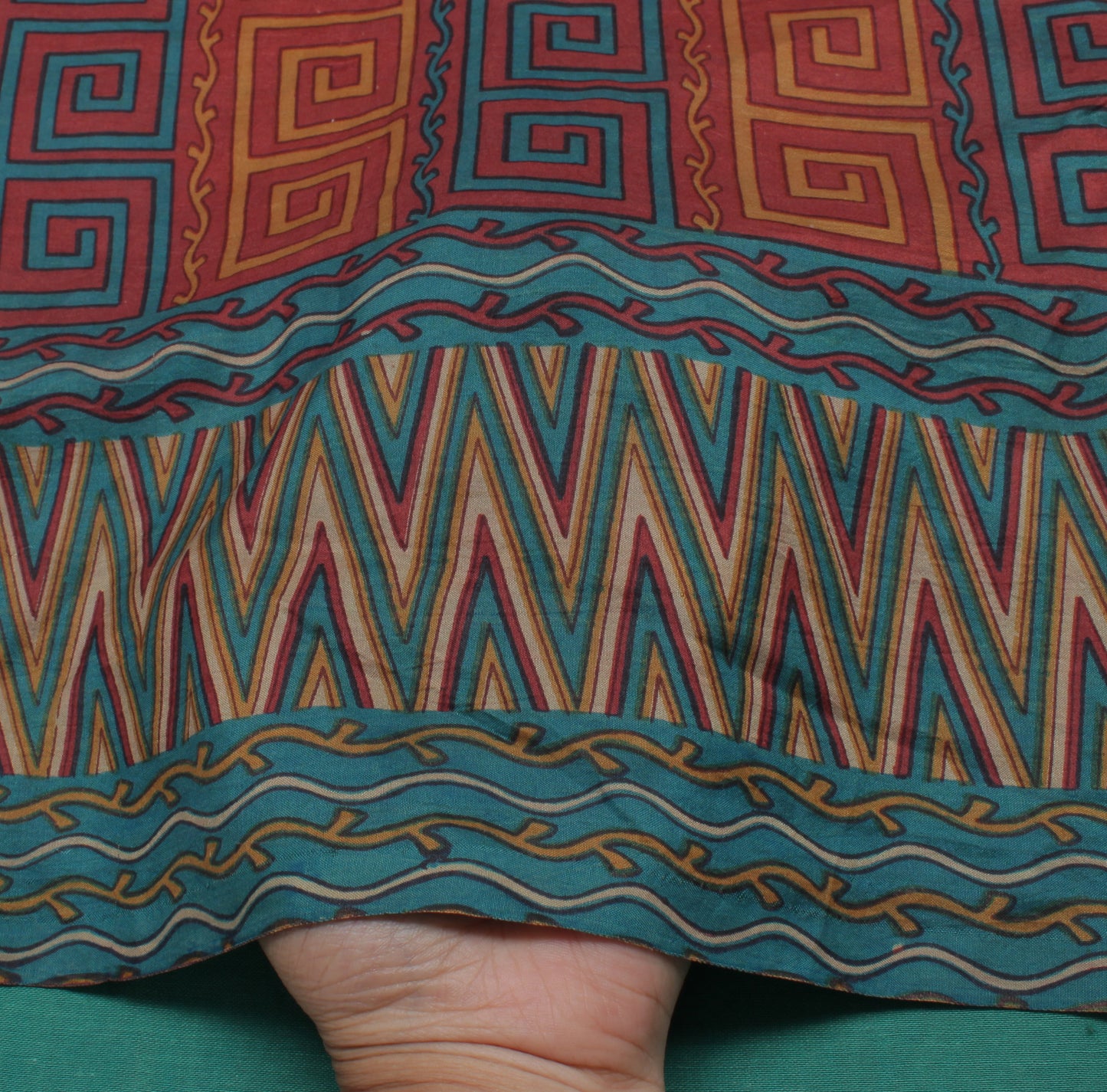 Sushila Vintage Indian Saree 100% Pure Silk Printed Soft Craft 5 Yard Fabric