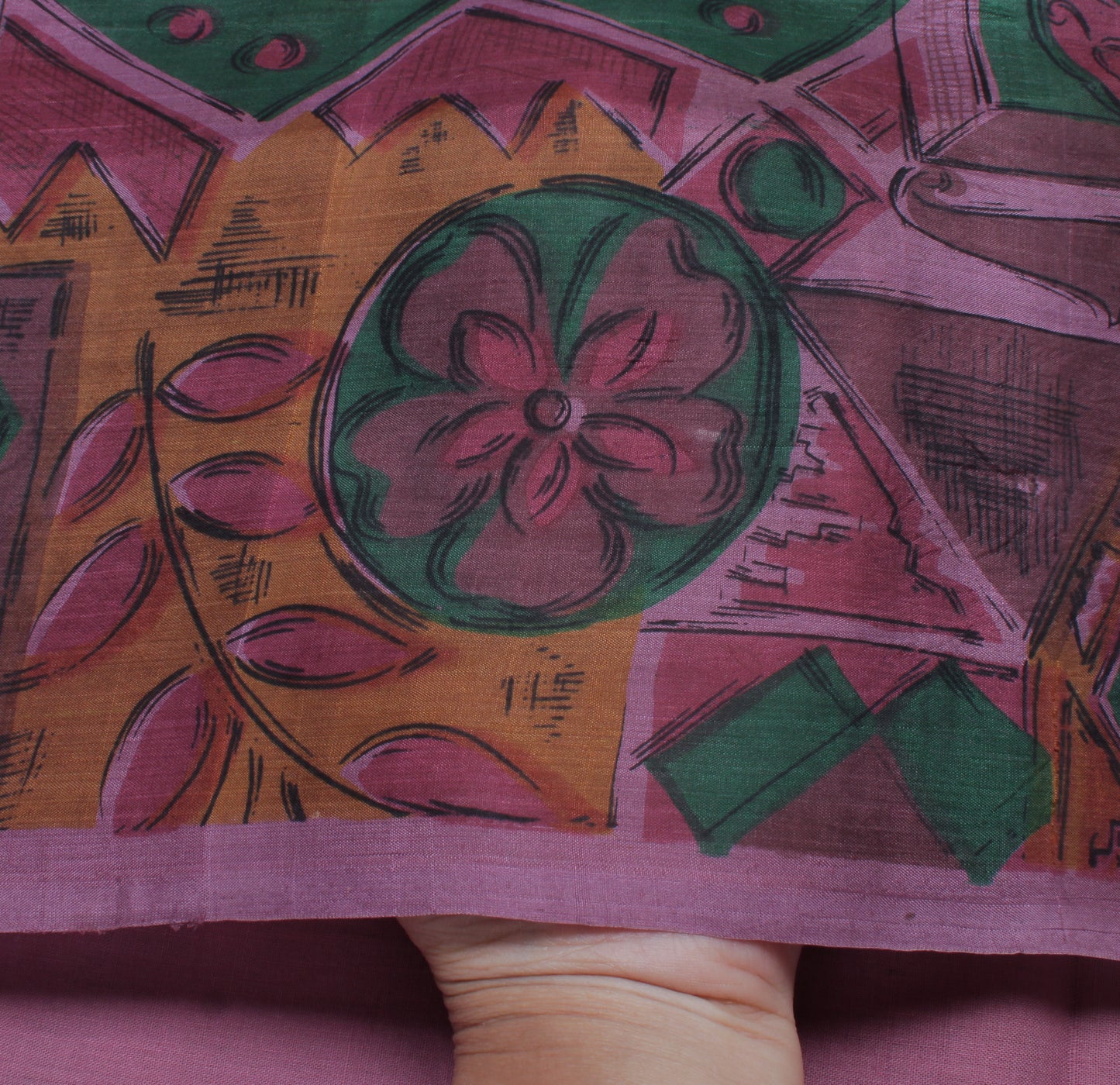 Sushila Vintage Indian Saree 100% Pure Silk Printed Soft Craft 5 Yard Fabric