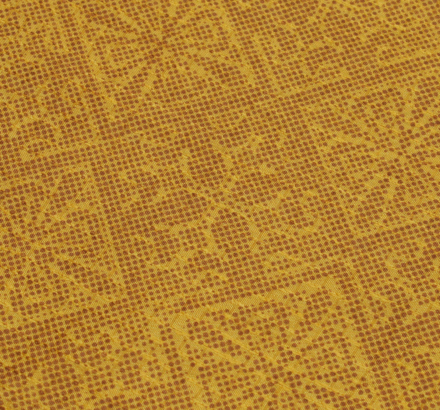 Sushila Vintage Mustard Saree 100% Pure Silk Printed Floral Soft Craft Fabric