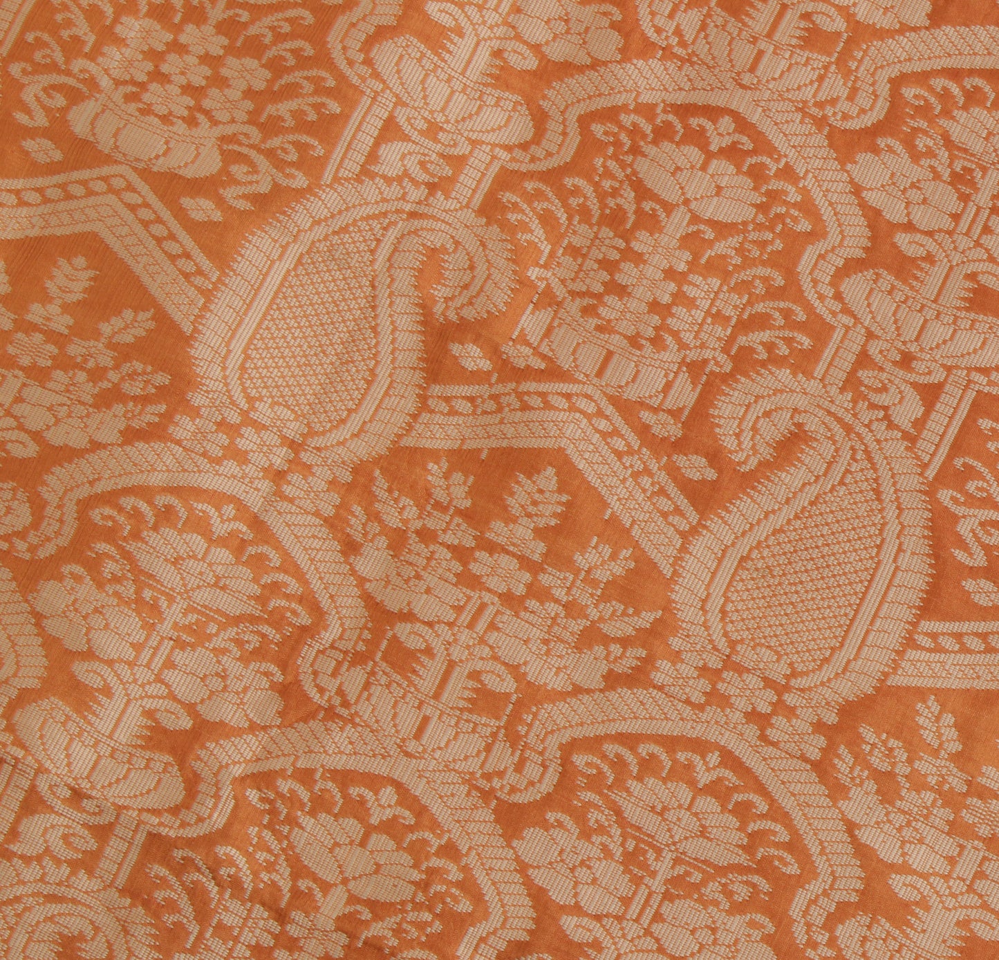 Sushila Vintage Indian Saree 100% Pure Silk Printed Floral Soft Craft Fabric
