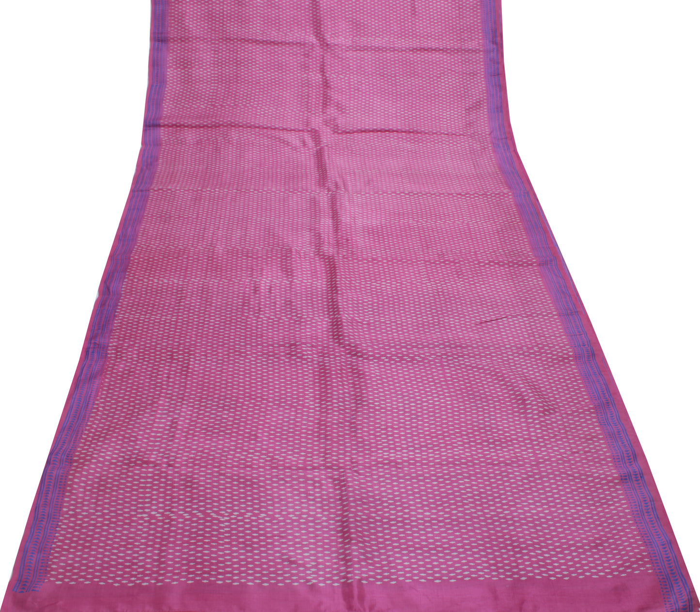 Sushila Vintage Purple Saree 100% Pure Silk Printed Soft Craft 5 Yard Fabric