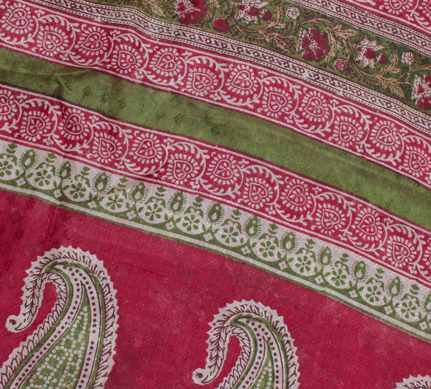 Sushila Vintage Maroon Saree 100% Pure Silk Printed Floral Soft Craft Fabric