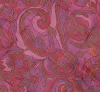 Sushila Vintage Indian Saree 100% Pure Silk Printed Floral Craft 5 Yard Fabric