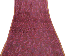 Sushila Vintage Indian Saree 100% Pure Silk Printed Floral Craft 5 Yard Fabric