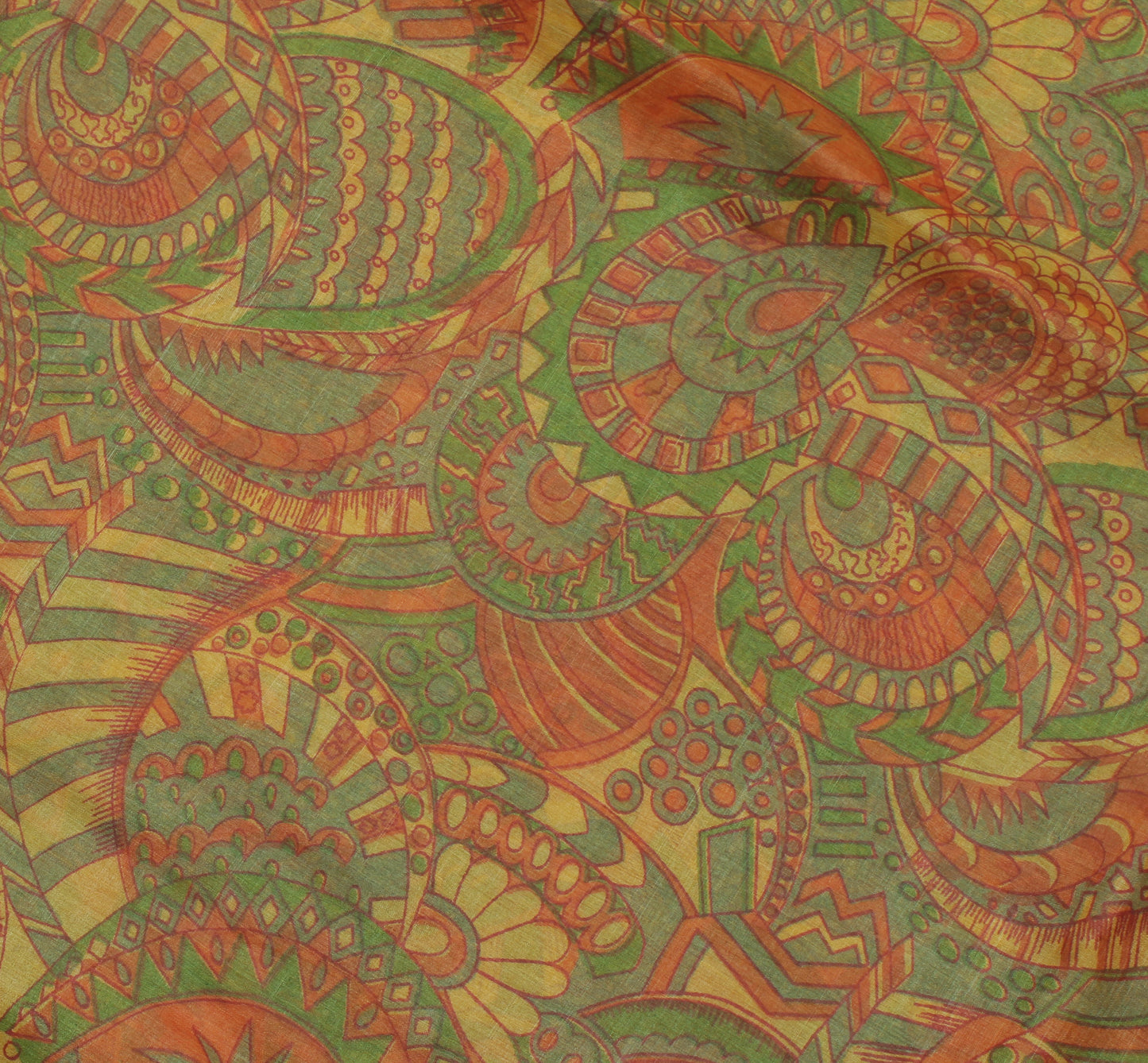 Sushila Vintage Indian Saree 100% Pure Silk Printed Floral Soft Craft Fabric