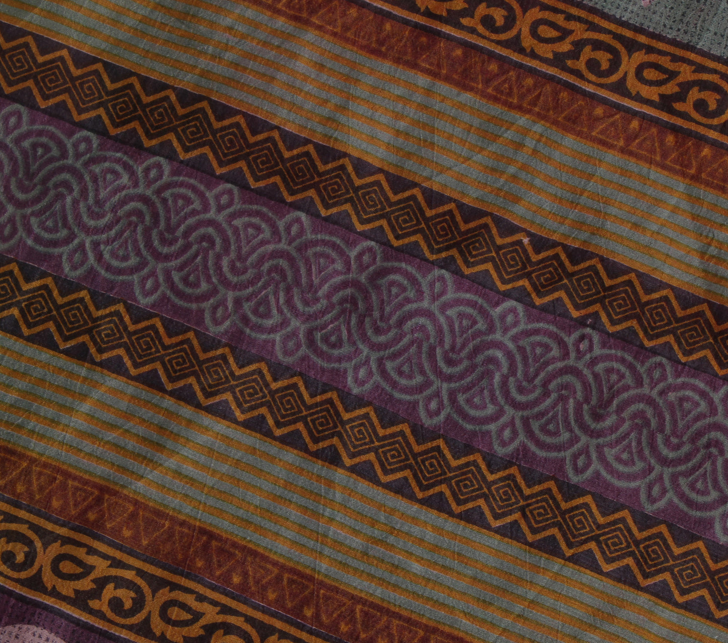 Sushila Vintage Pink Indian Saree 100% Pure Silk Printed  Soft Craft Fabric