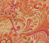 Sushila Vintage Indian Saree 100% Pure Silk Printed Floral Soft Craft Fabric