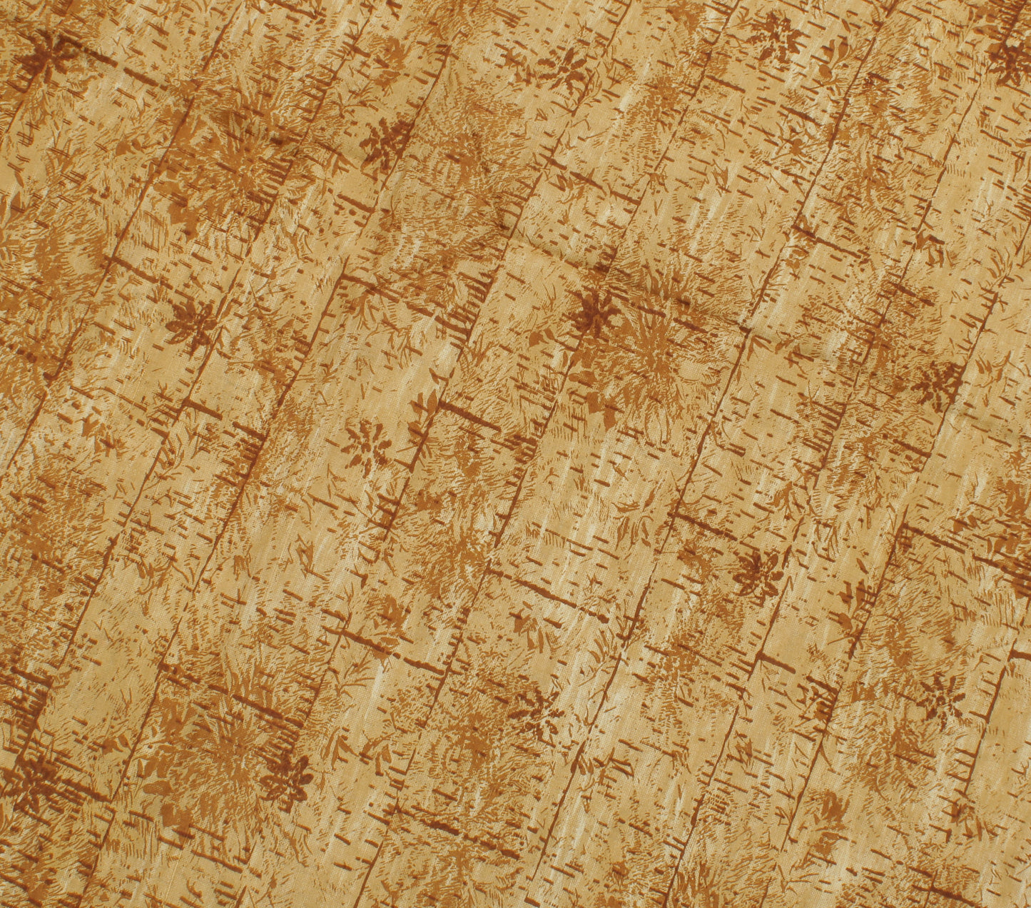 Sushila Vintage Brown Saree 100% Pure Silk Printed Soft Craft 5 Yard Fabric