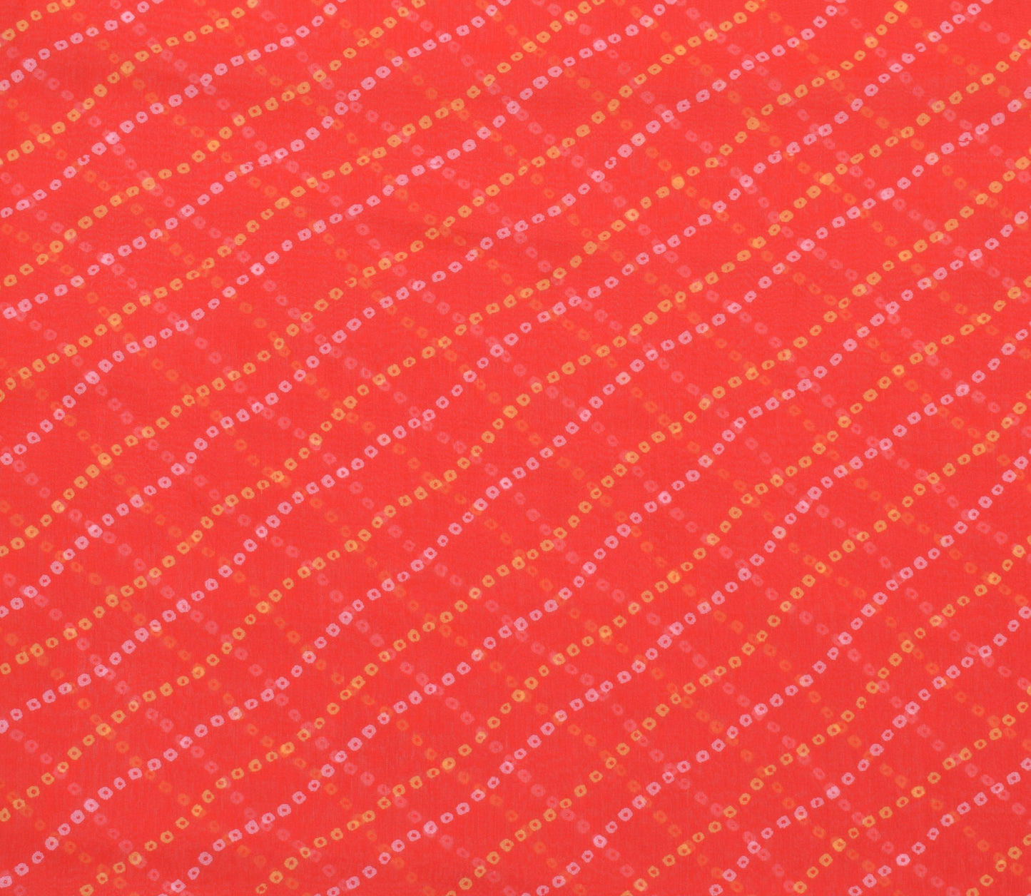 Sushila Vintage Indian Saree Bend Georgette Silk Bandhani Printed Craft Fabric