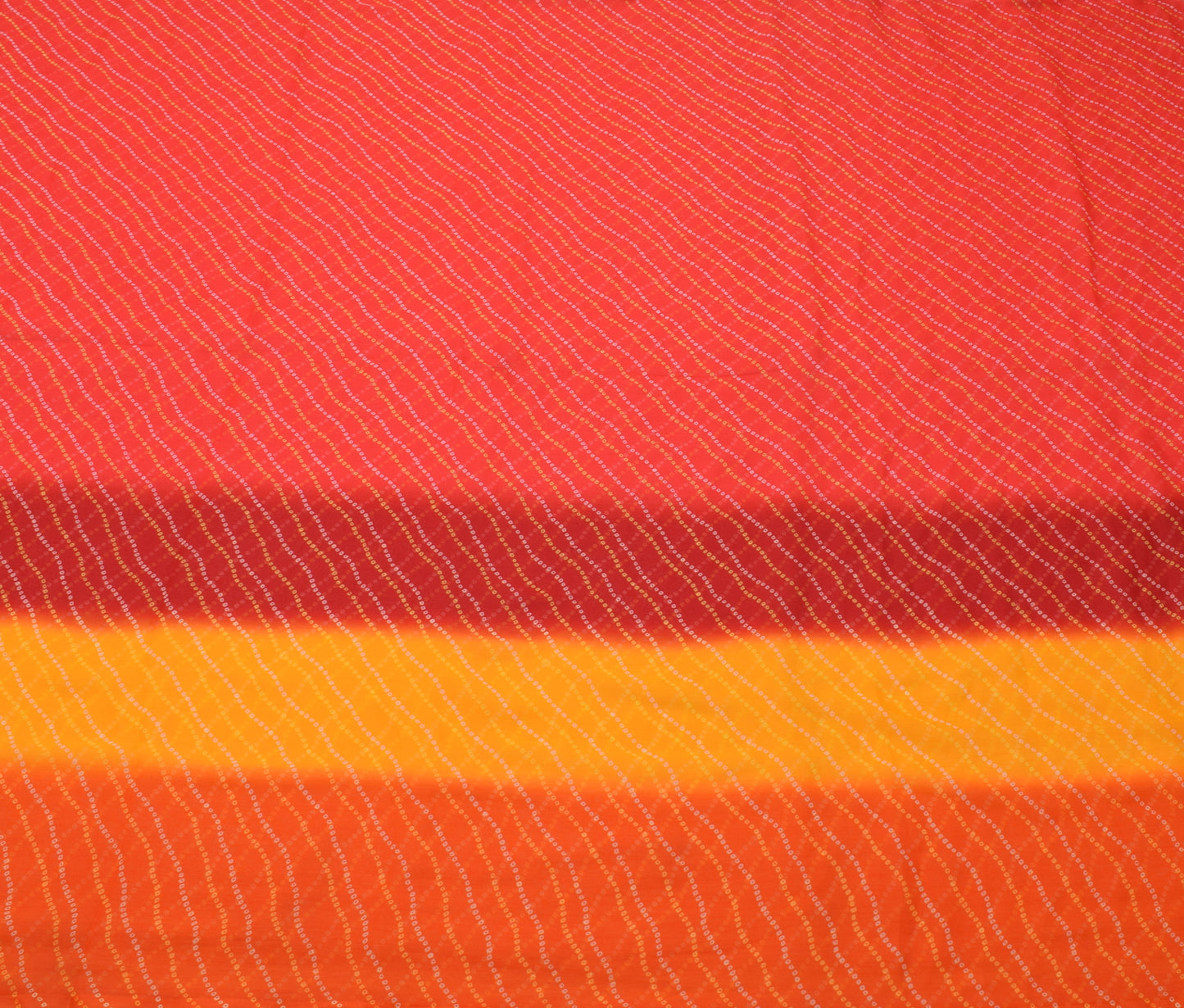 Sushila Vintage Indian Saree Bend Georgette Silk Bandhani Printed Craft Fabric