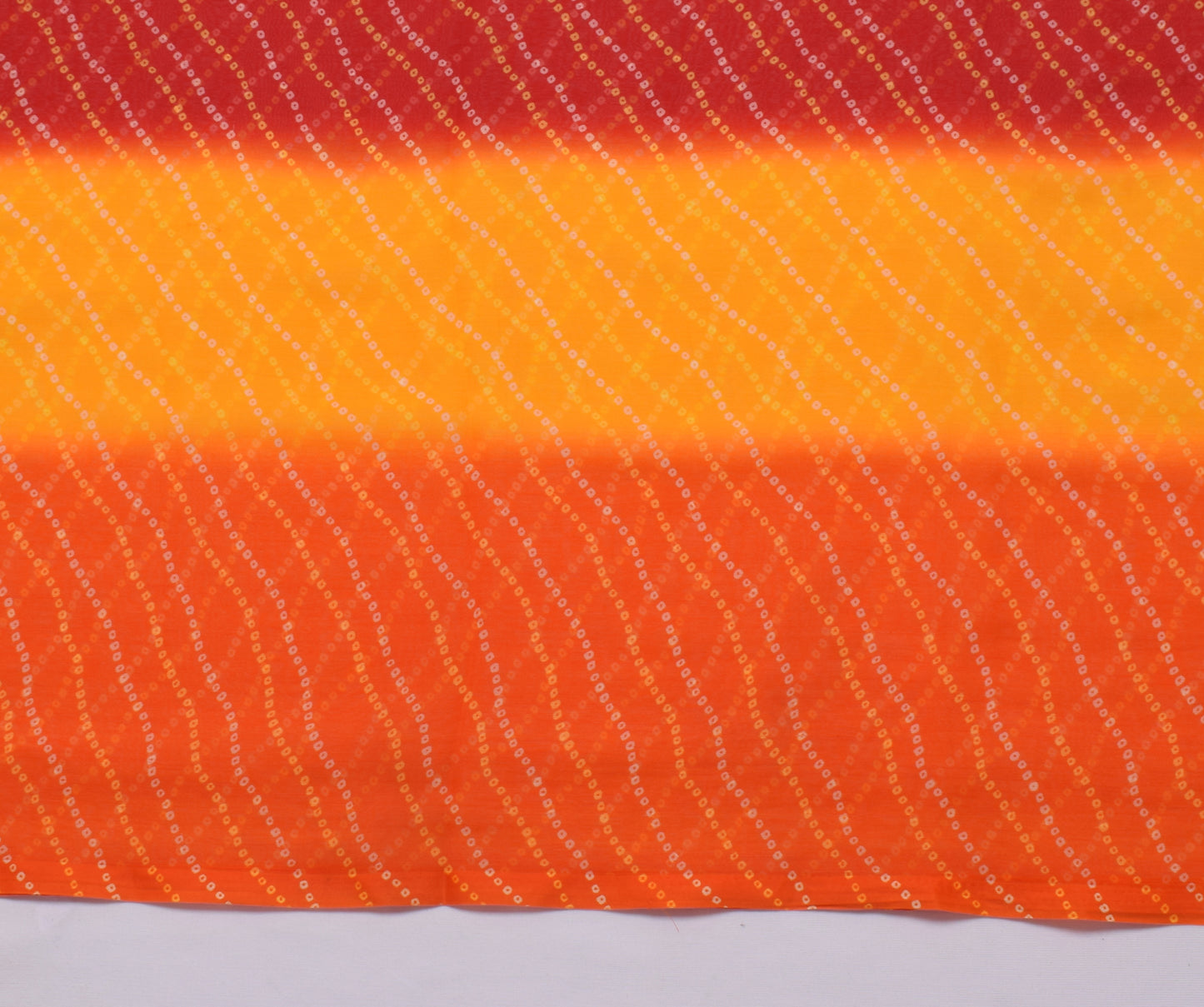 Sushila Vintage Indian Saree Bend Georgette Silk Bandhani Printed Craft Fabric