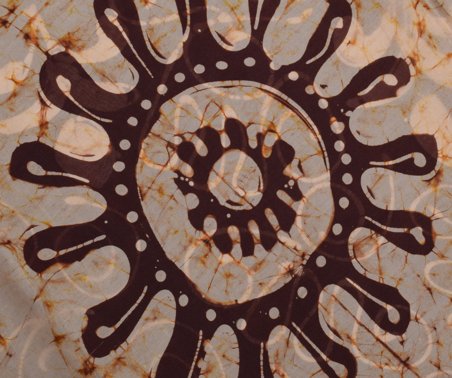Sushila Vintage Dark Brown Saree 100% Pure Silk Printed Floral Soft Craft Fabric