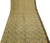 Sushila Vintage Cream Saree 100% Pure Silk Printed Floral Soft Craft Fabric