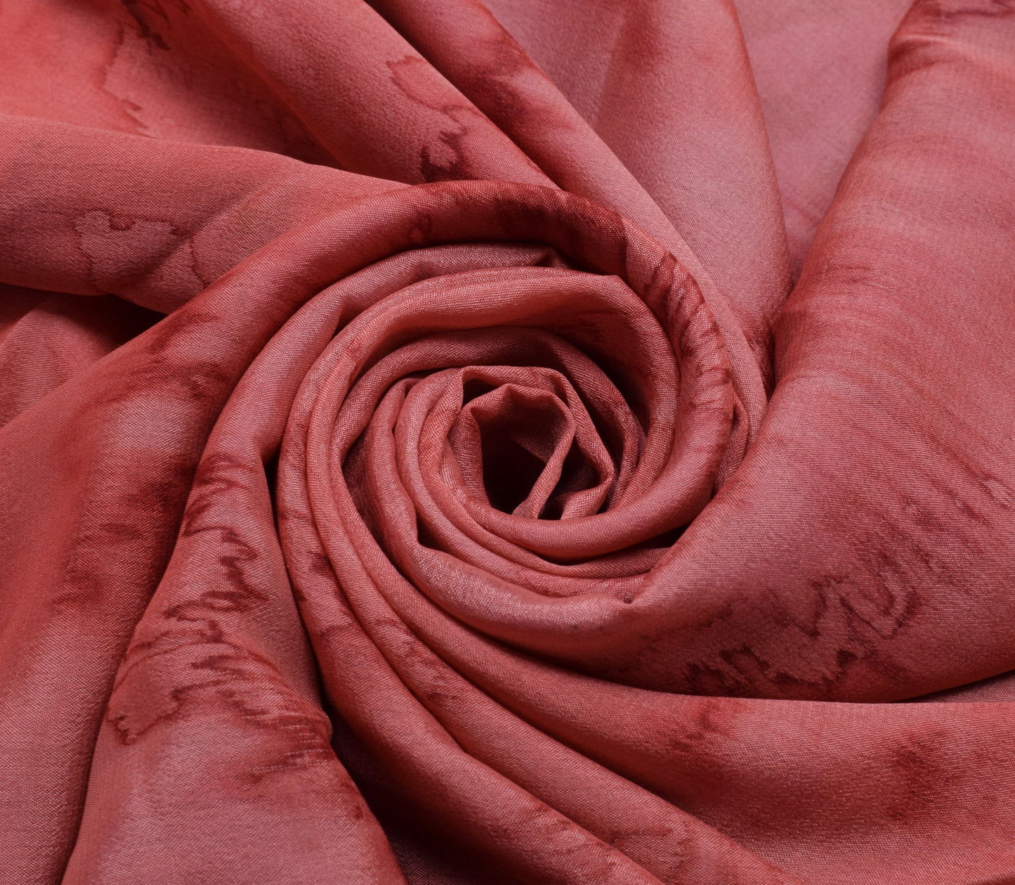 Sushila Vintage Peach Saree 100% Pure Silk Printed Soft Craft 5 Yard Fabric