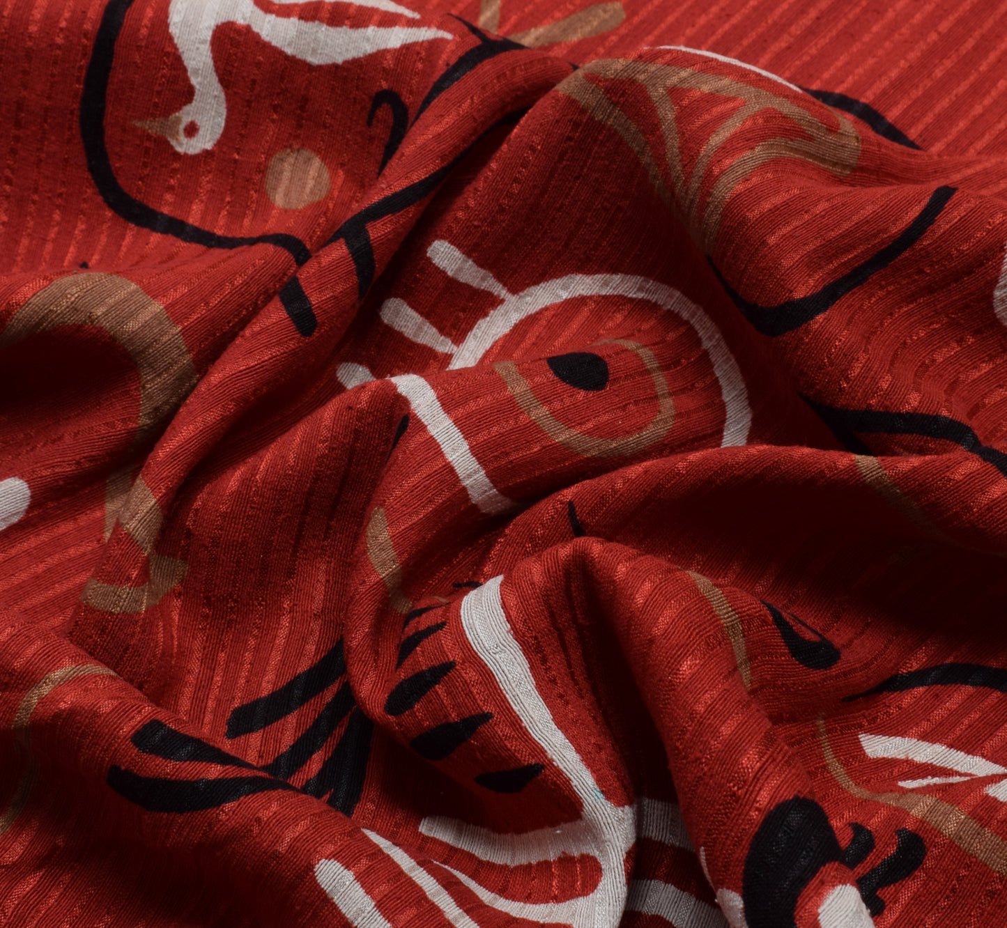 Sushila Vintage Maroon Saree 100% Pure Silk Printed Soft Craft 5 Yard Fabric