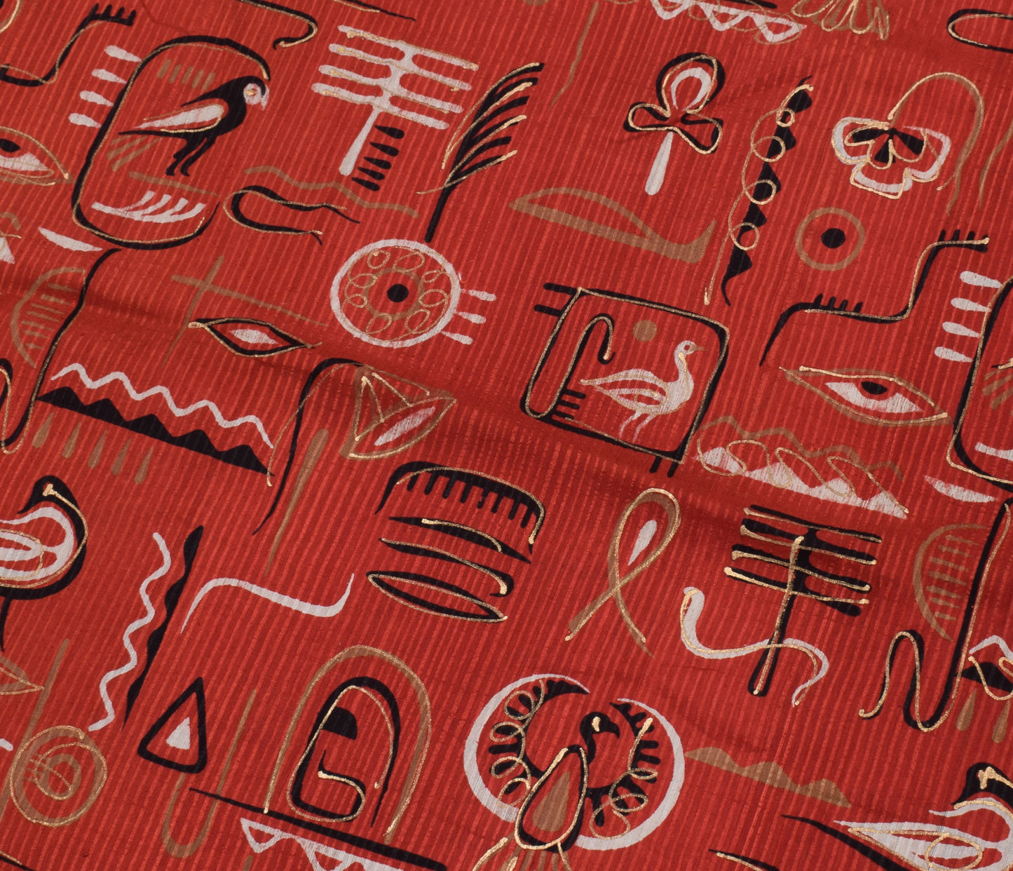 Sushila Vintage Maroon Saree 100% Pure Silk Printed Soft Craft 5 Yard Fabric