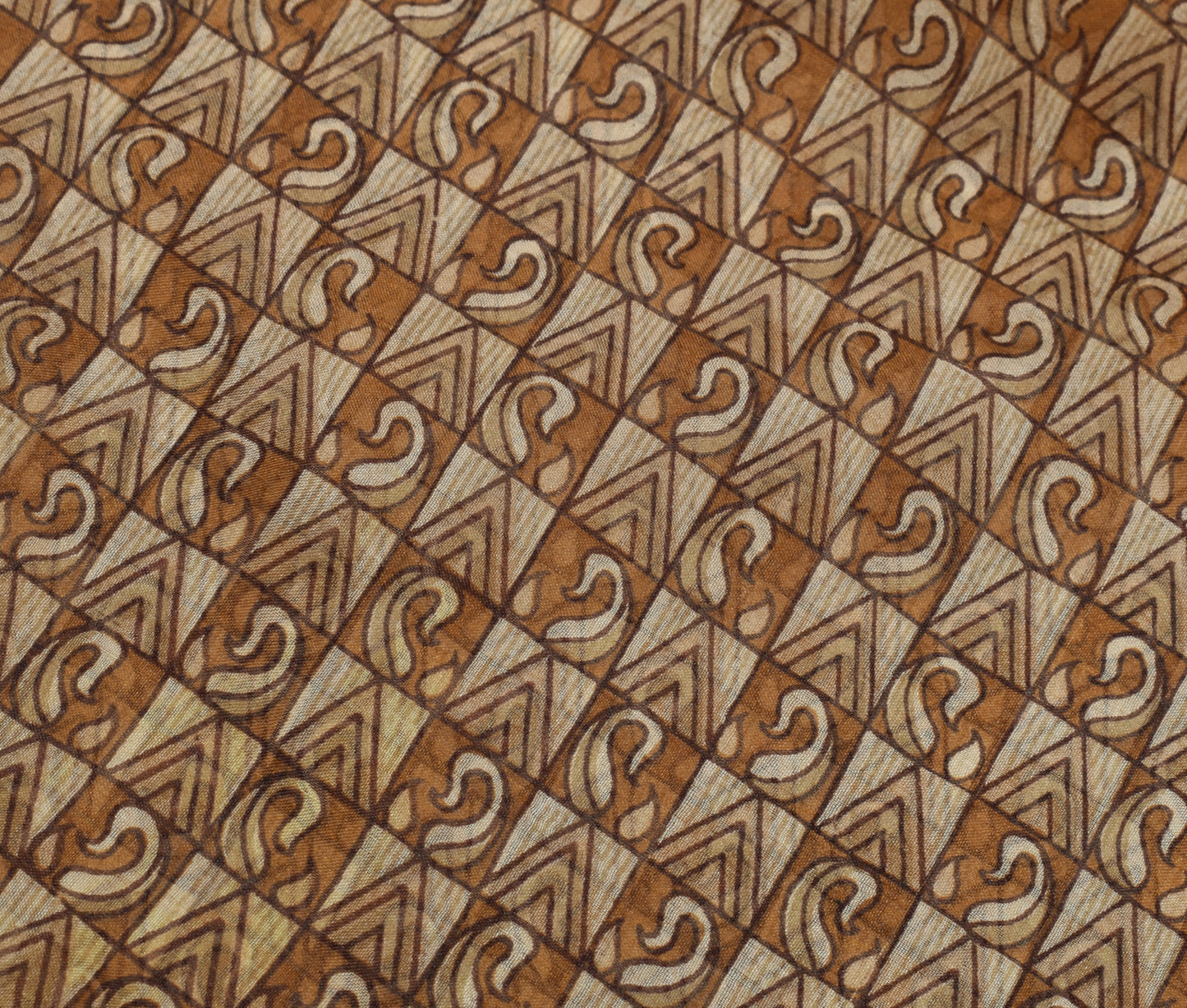Sushila Vintage Indian Saree 100% Pure Silk Printed Floral Soft Craft Fabric