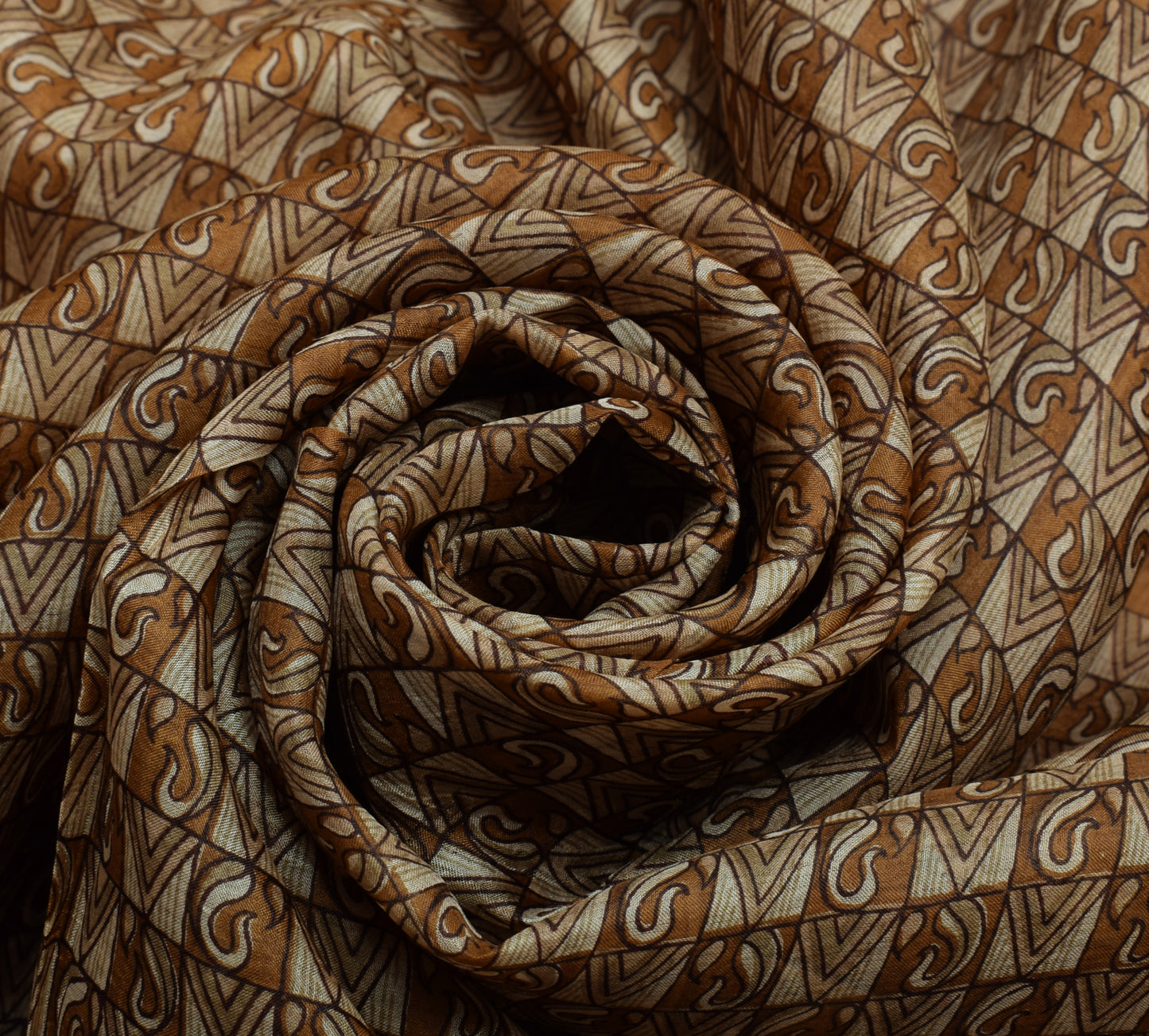 Sushila Vintage Indian Saree 100% Pure Silk Printed Floral Soft Craft Fabric
