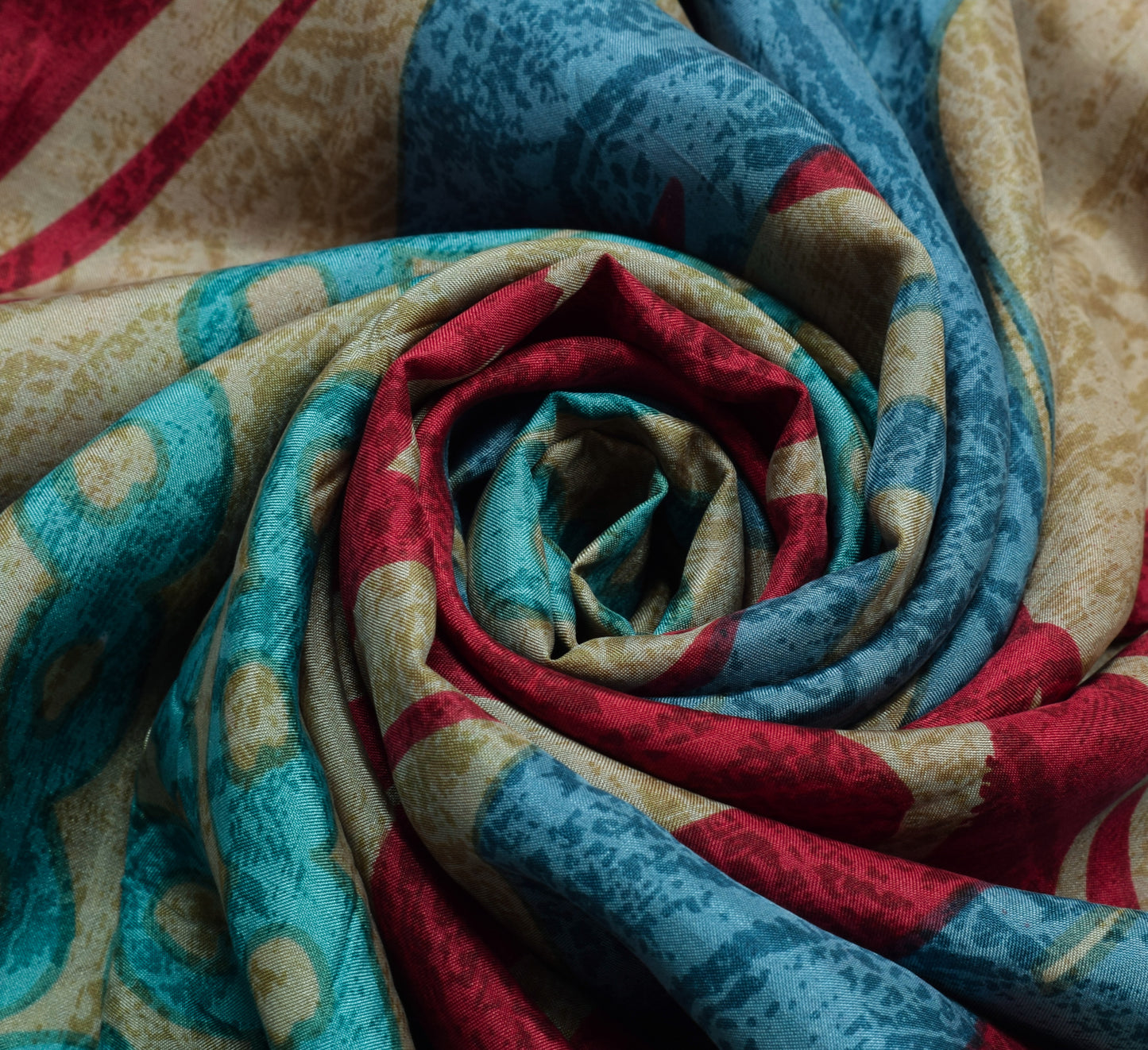 Sushila Vintage Multi-Color Saree  100% Pure Silk Printed Soft Craft Fabric